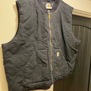 Carhartt Black Relaxed Fit Duck Insulated  Vest